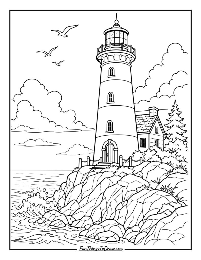 Lighthouse Beacon coloring page