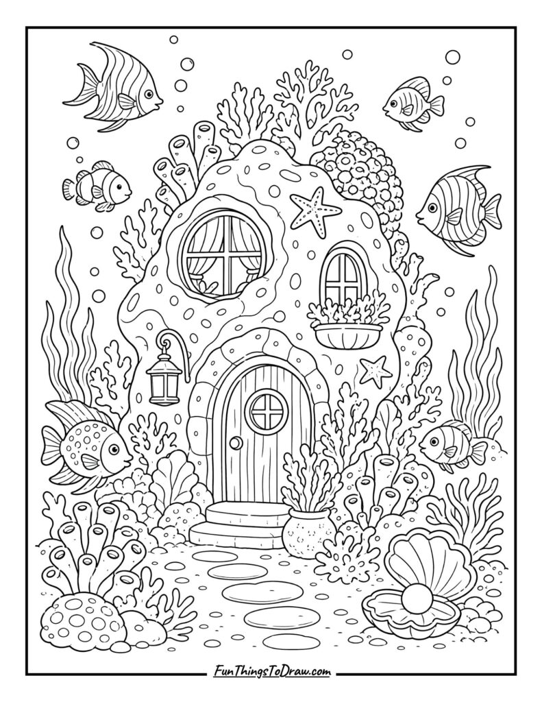 Coral Home Coloring Page