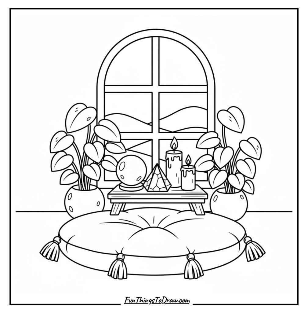 Boho Meditation Corner