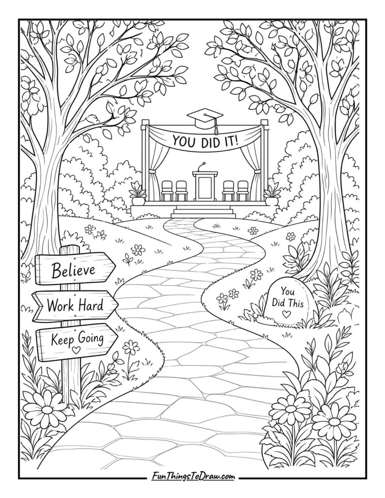 Path to Success coloring page