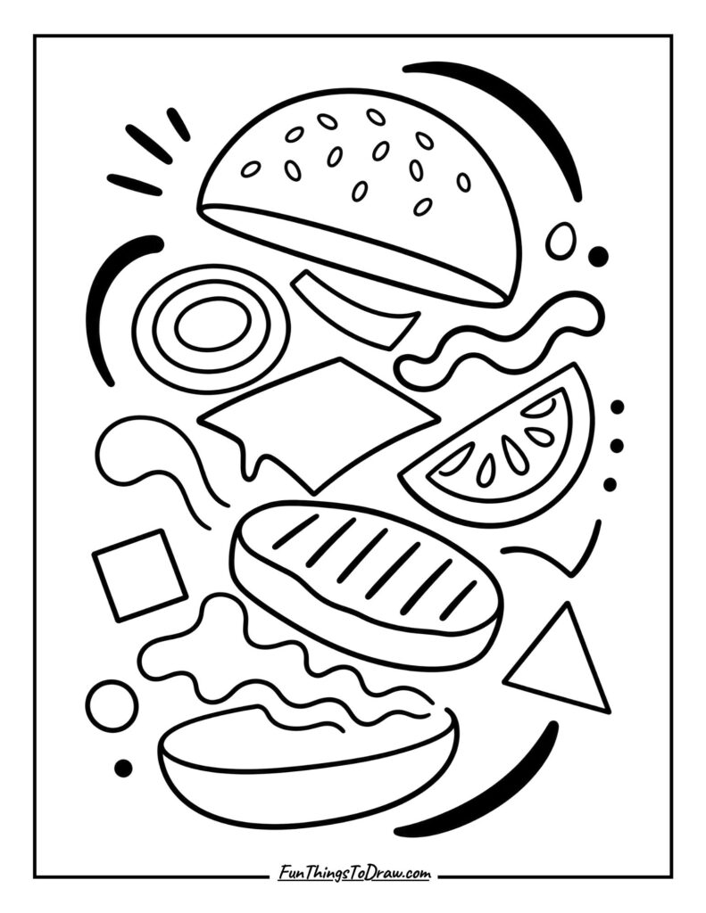 Abstract Expressionist Burger