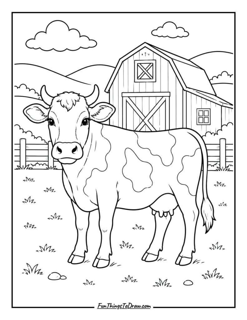 Farmyard Scene Cow