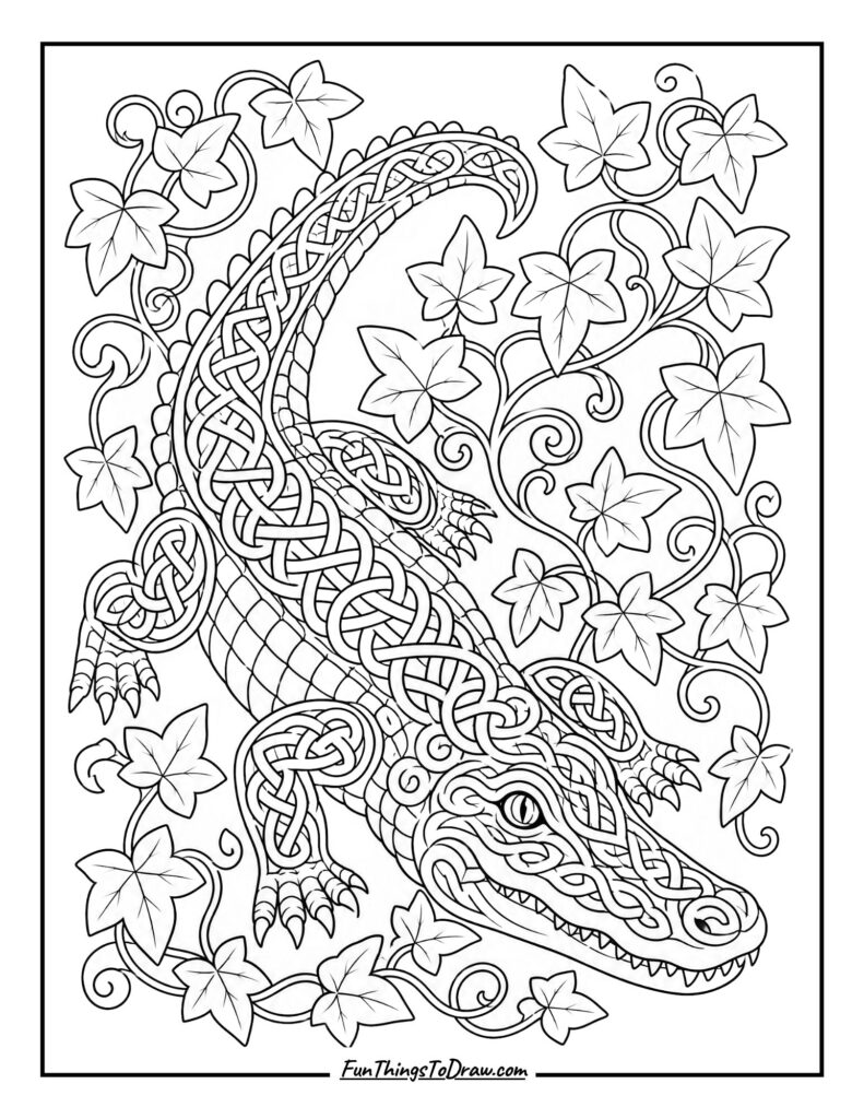 Celtic Knot Crocodile