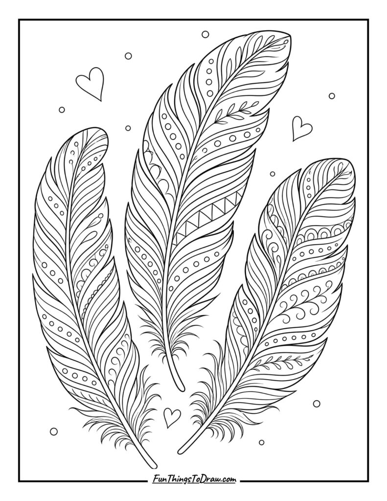 Feather Patterns for Relaxation