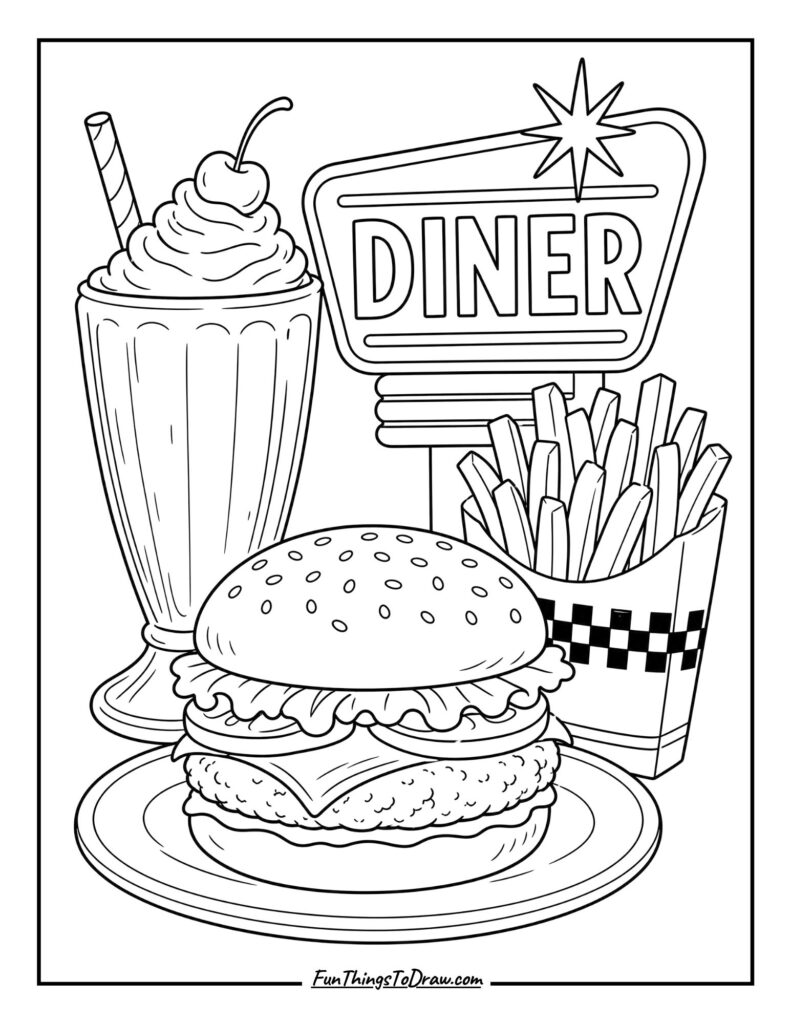 Vintage Diner Burger