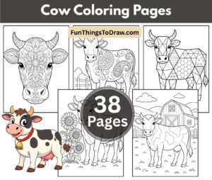 Cow Coloring Pages for Adults
