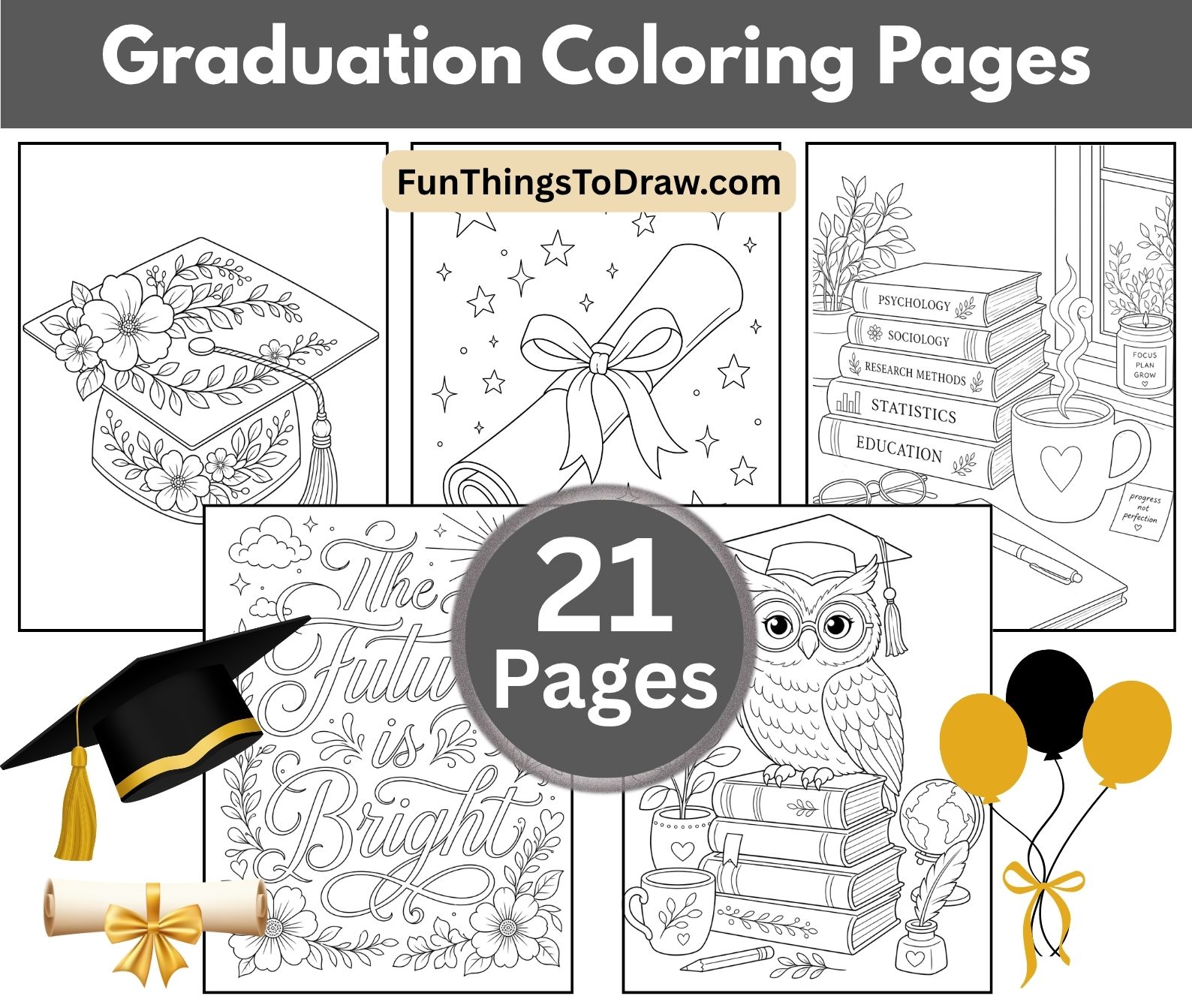 Free Printable Graduation Coloring Pages