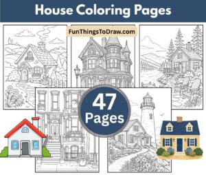 Free Printable House Coloring Pages for Adults