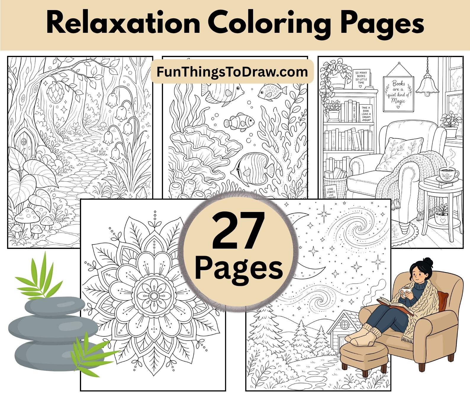 Free Printable Relaxation Coloring Pages for Adults