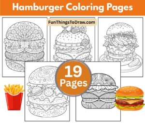 Hamburger Coloring Pages for Adults