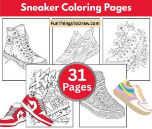 Sneaker Coloring Pages for Adults