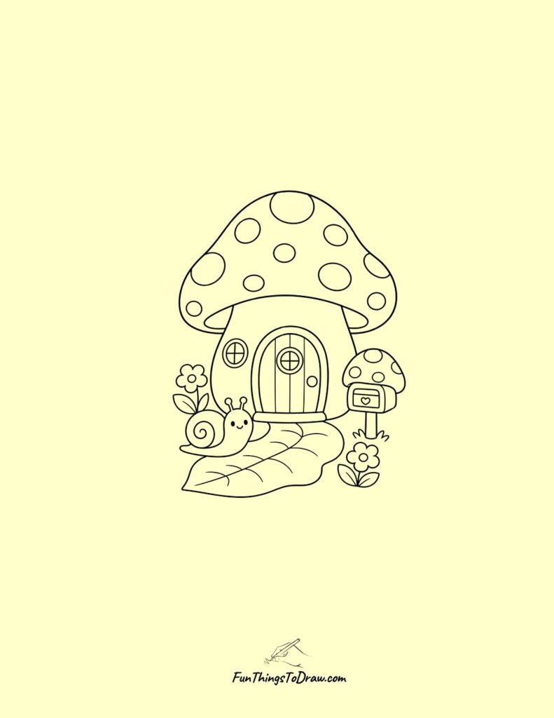 Kawaii Mushroom House Village
