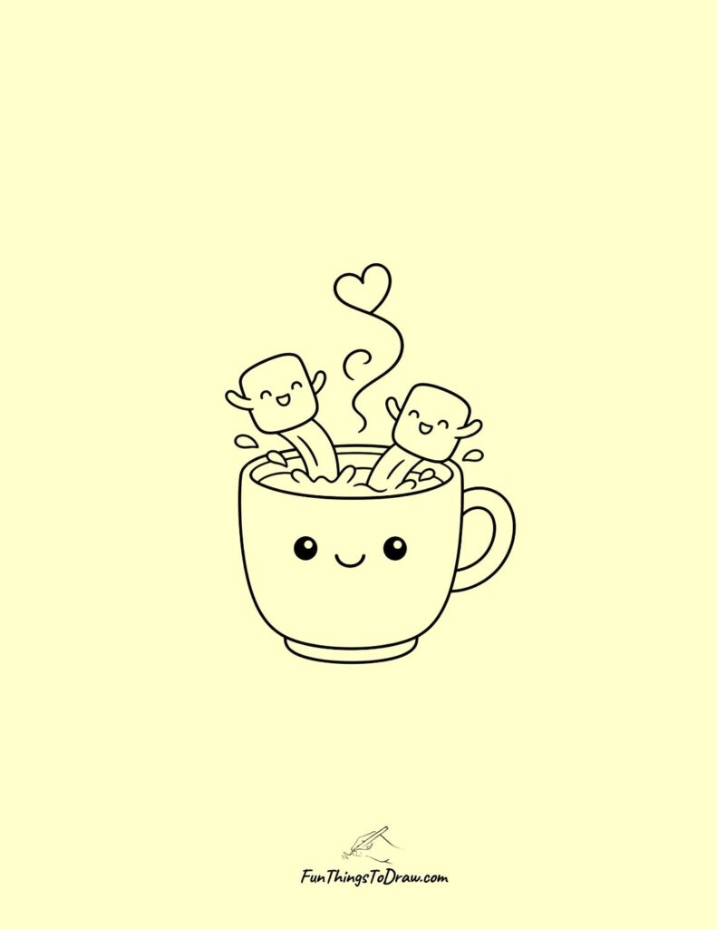 Hot Cocoa Mug Marshmallow Dive