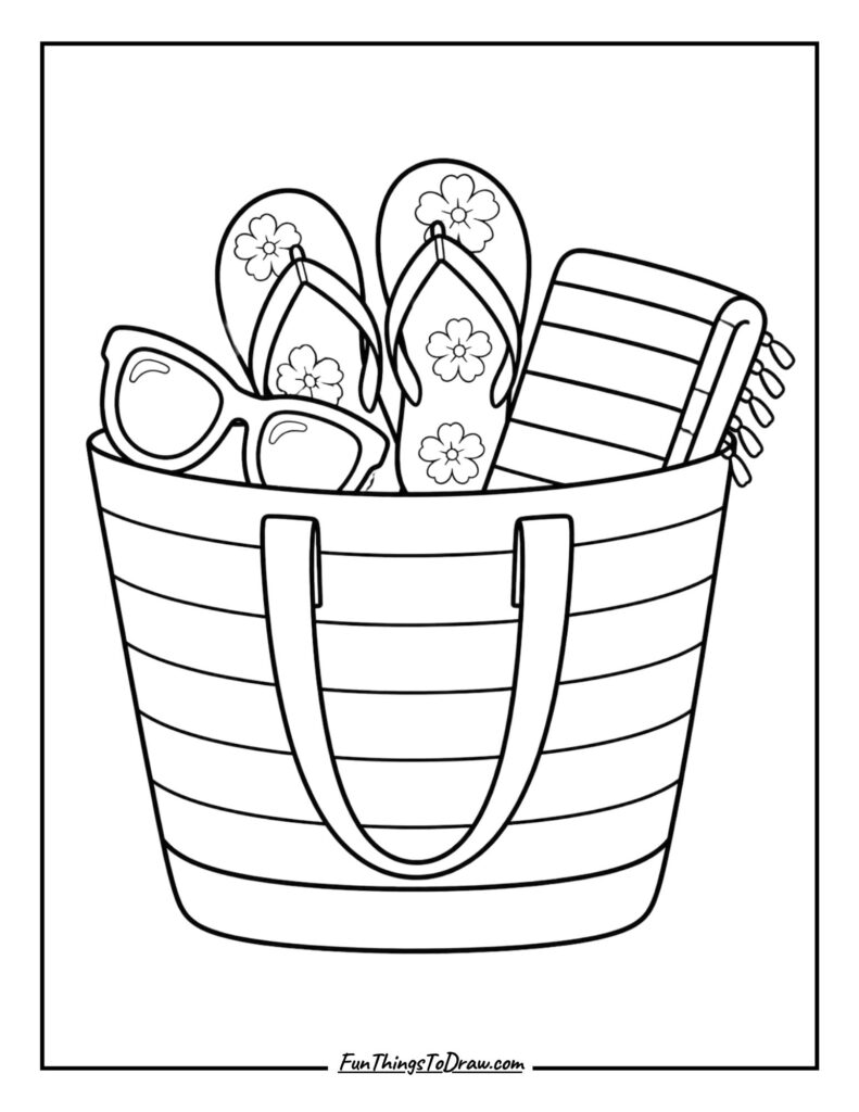 Beach Tote with Accessories