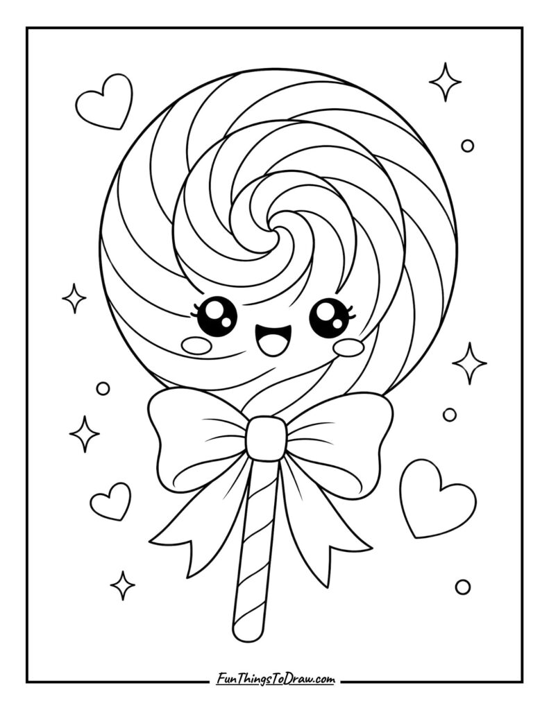 Kawaii Sweet Lollipop Swirl