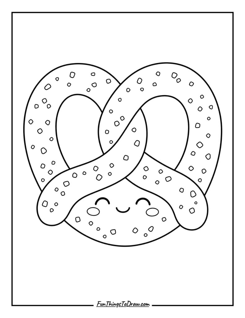 Cozy Pretzel Knot Coloring Page