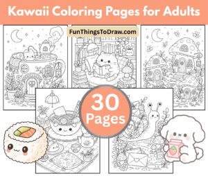 Cute Kawaii Coloring Pages for Adults