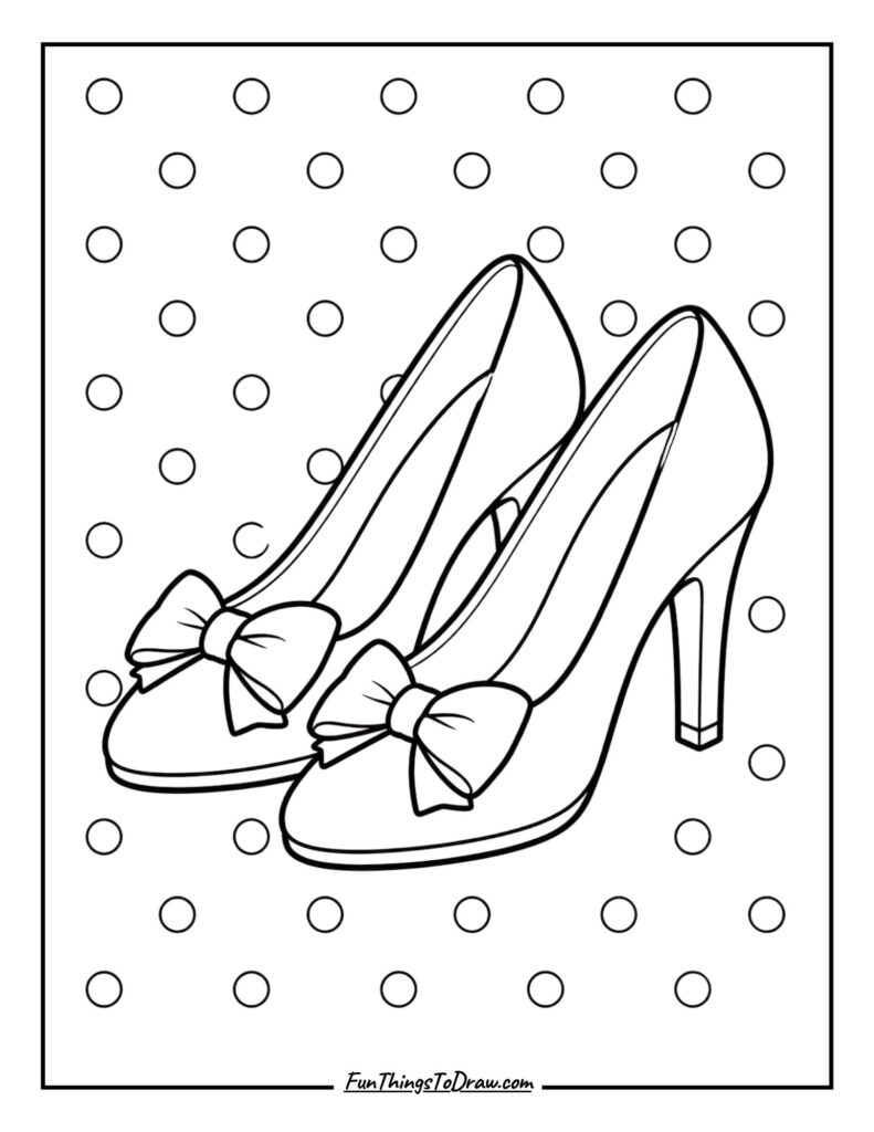 Preppy High Heels Coloring Page