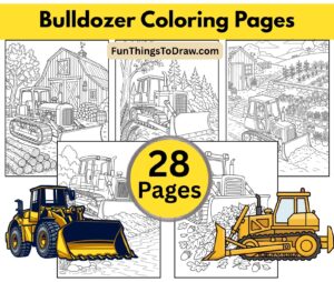 Bulldozer Coloring Pages for Adults