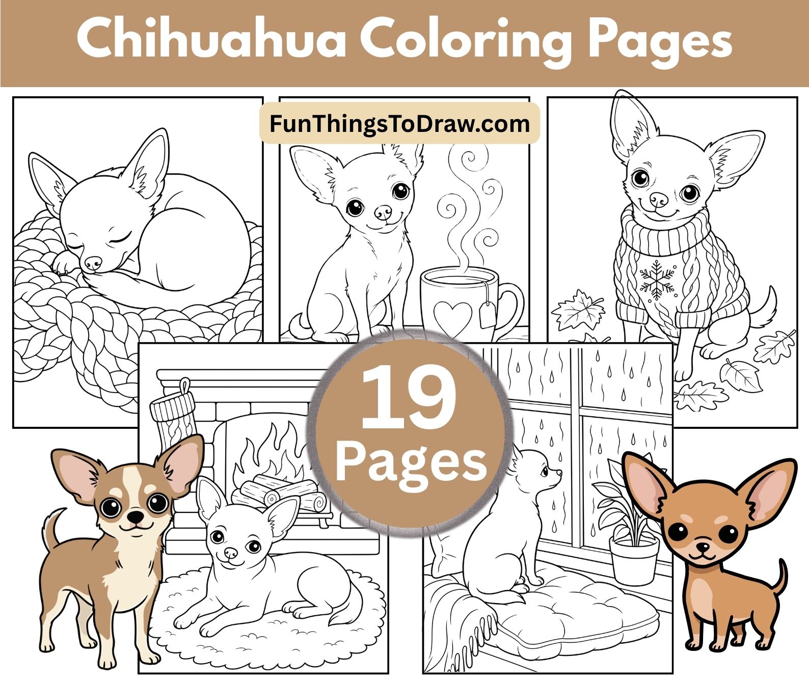 Free Printable Chihuahua Coloring Pages for Adults