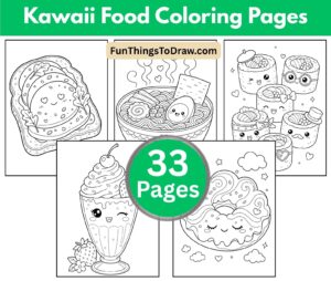 Free Printable Kawaii Food Coloring Pages for all ages