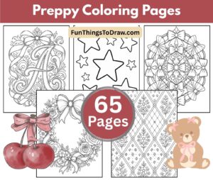 Free Printable Preppy Coloring Pages