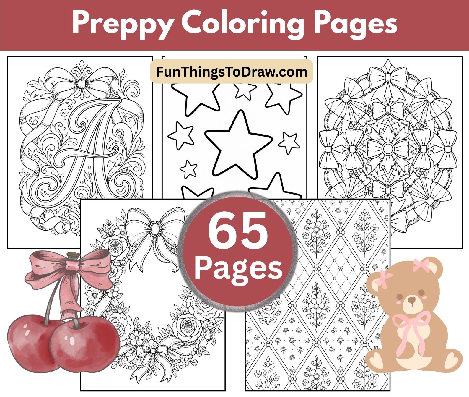 Free Printable Preppy Coloring Pages