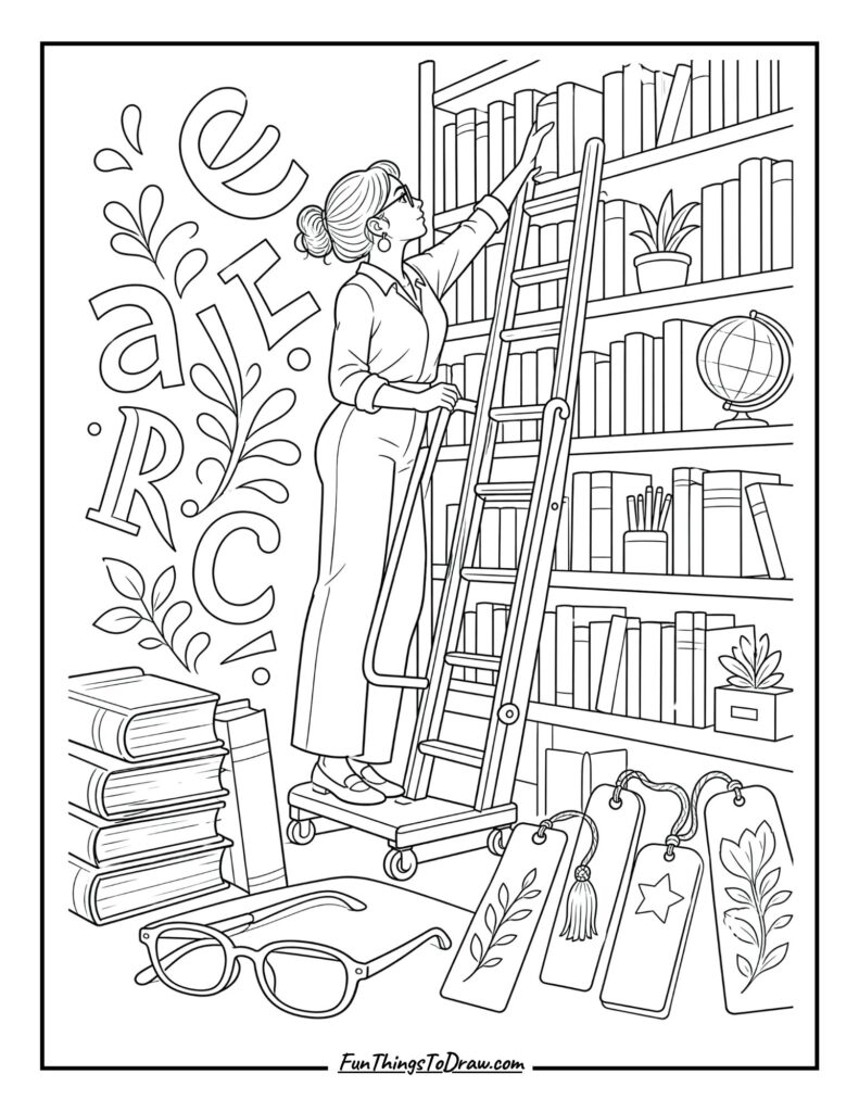 Teacher’s Library Ladder Adventure