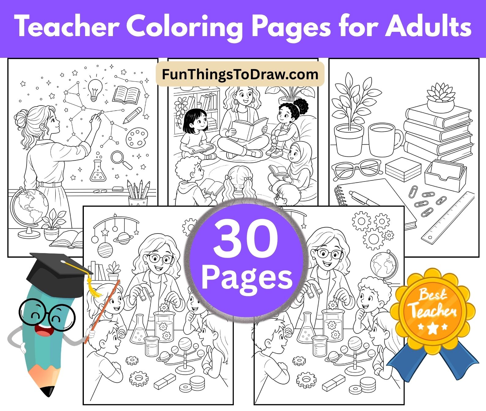 Teacher Coloring Pages for Adults