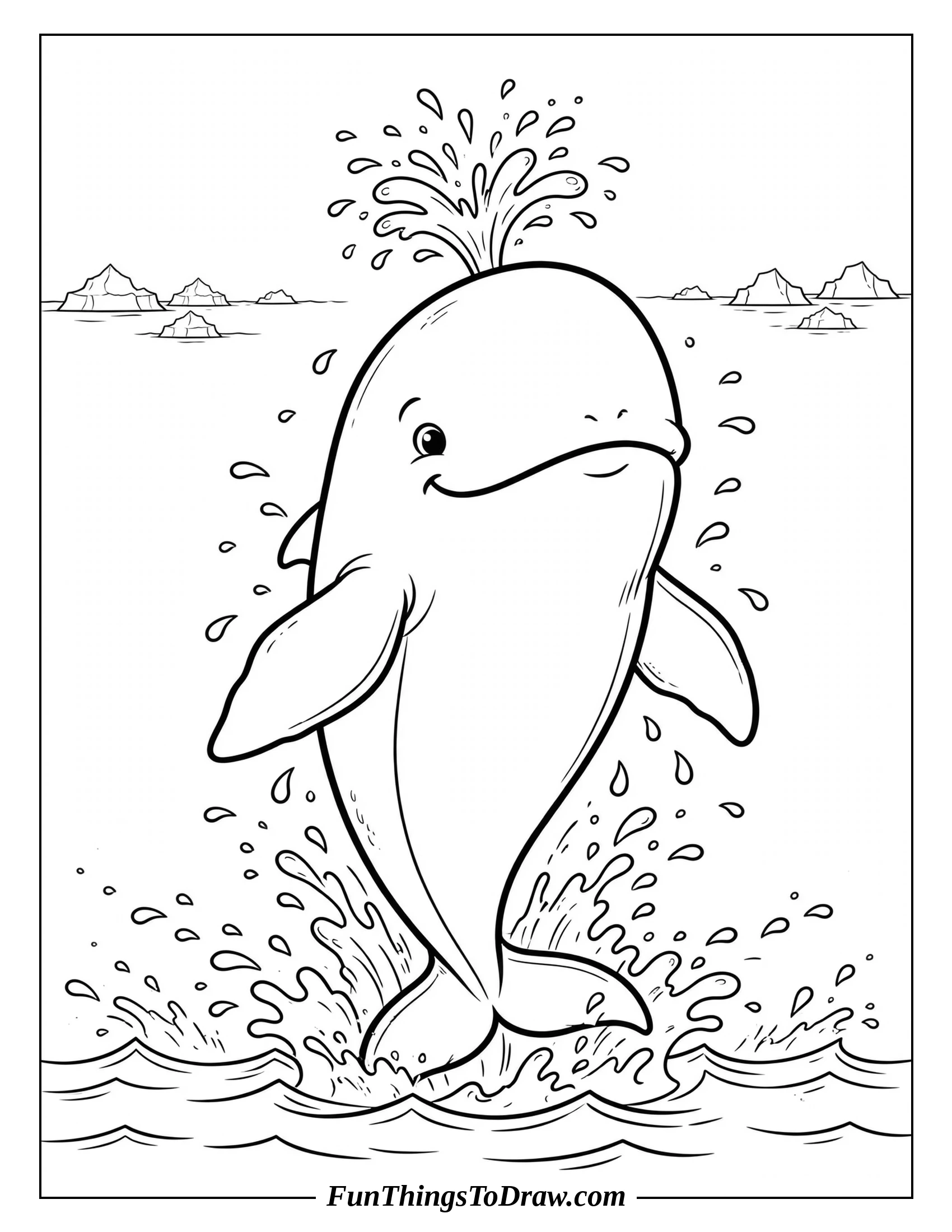 Giant Bowhead Whale coloring page