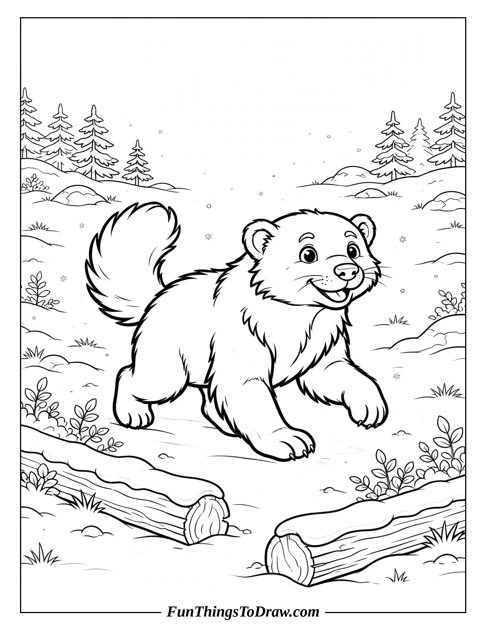 Strong Wolverine coloring page