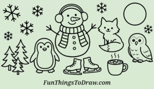 55 December Drawing Ideas