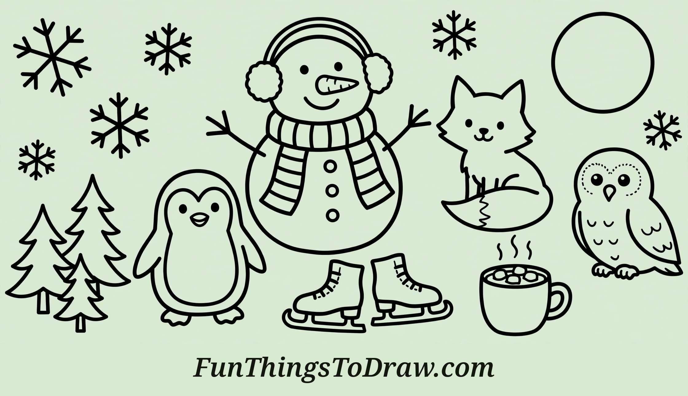 55 December Drawing Ideas