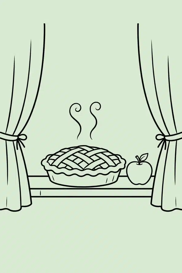 Apple Pie on Windowsill