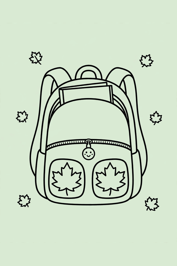 Backpack with Leaf Pockets