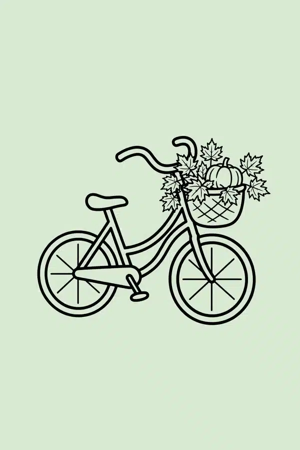 Bicycle with Leaf Basket