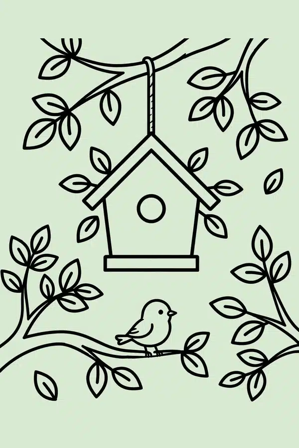 Birdhouse Among Branches