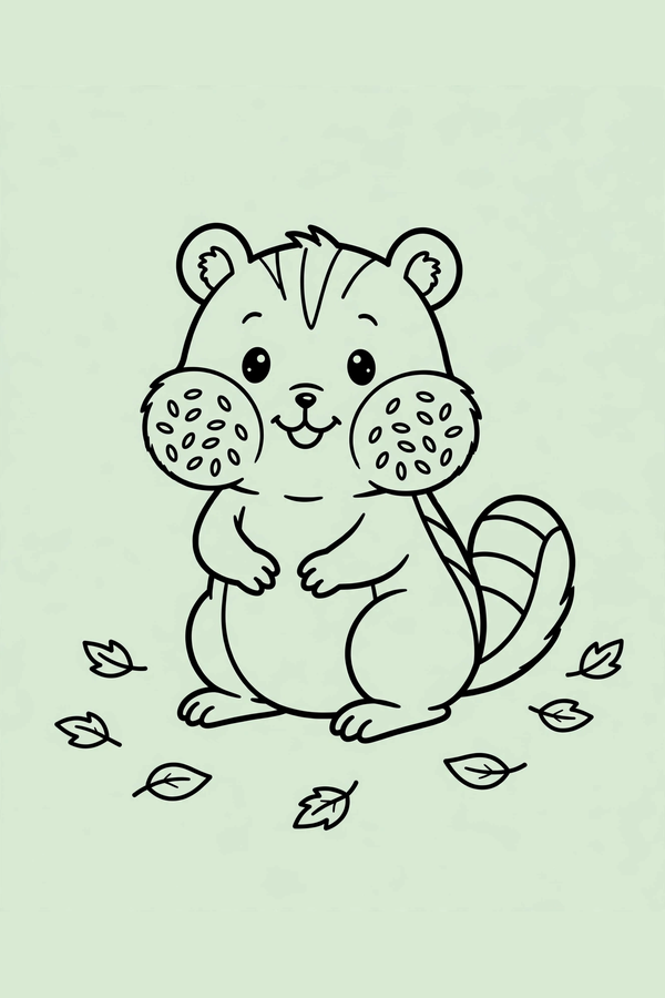 Chipmunk with Full Cheeks