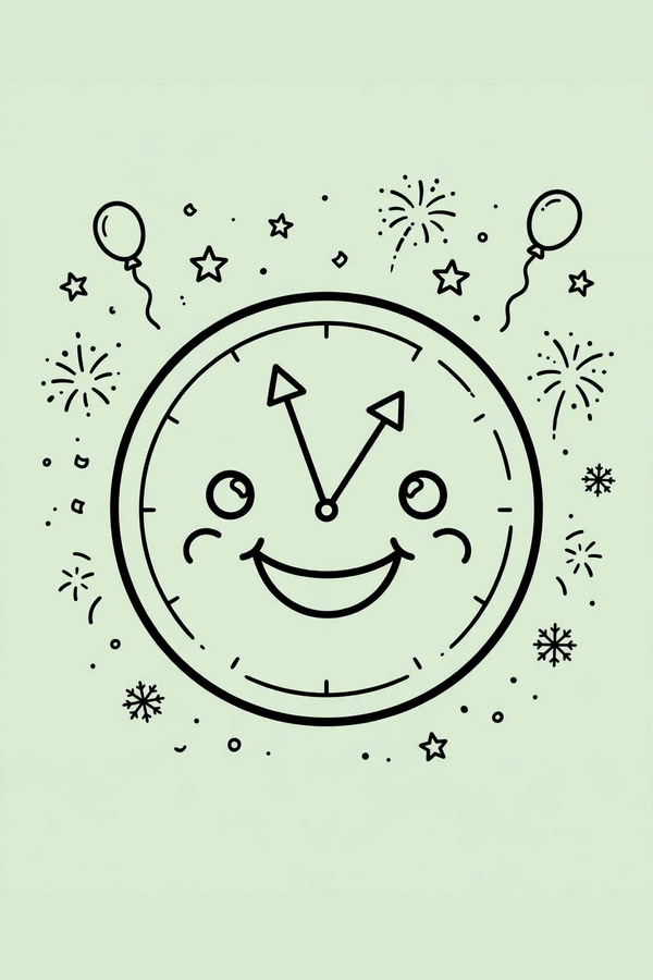 Clock Counting Down to Midnight