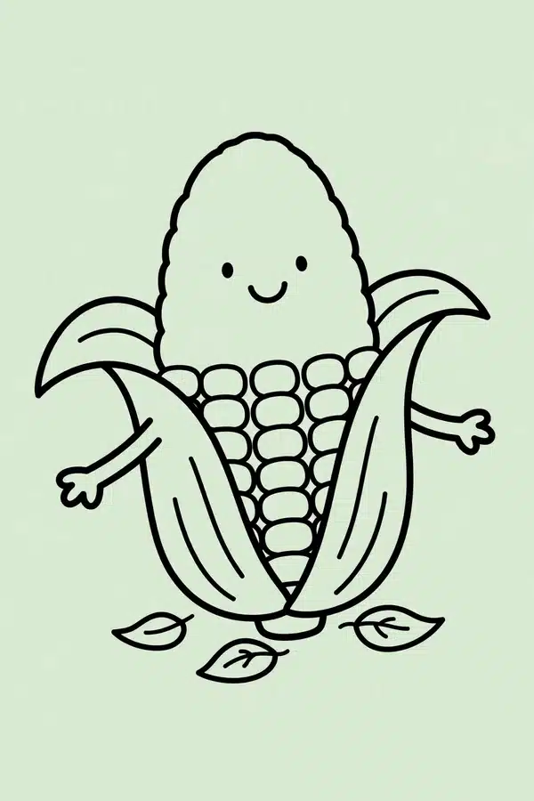 Corn Cob Smiling Friend