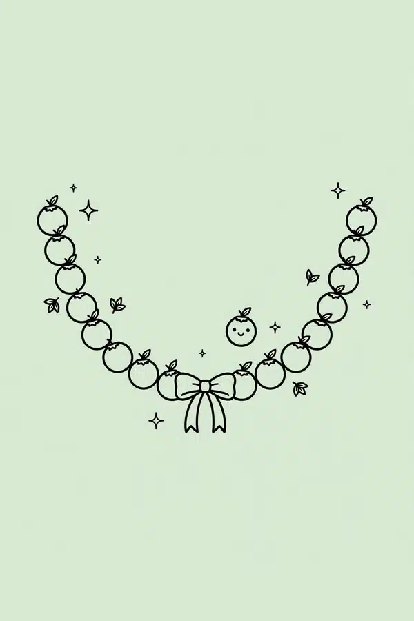 Cranberry Garland with Bow