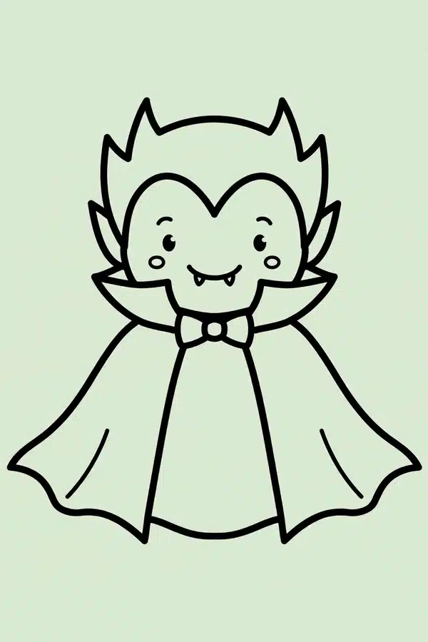 Cute Vampire with Cape