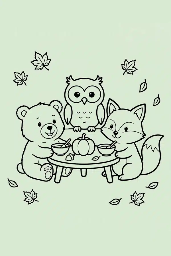 Friends Sharing a Harvest Dinner