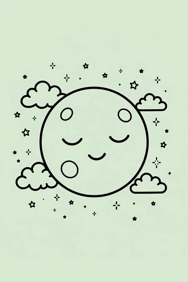 Full Moon and Stars