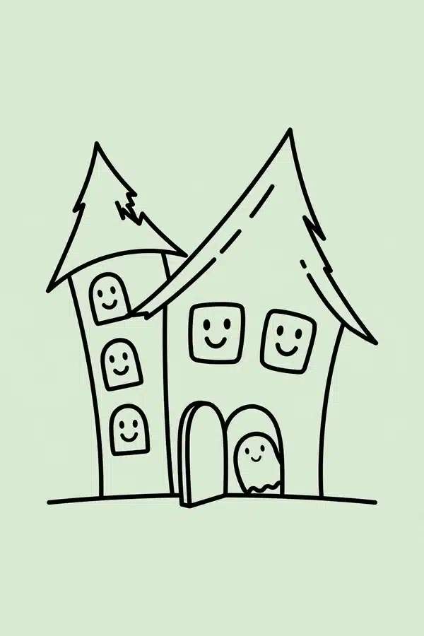 Haunted House with Smiling Windows