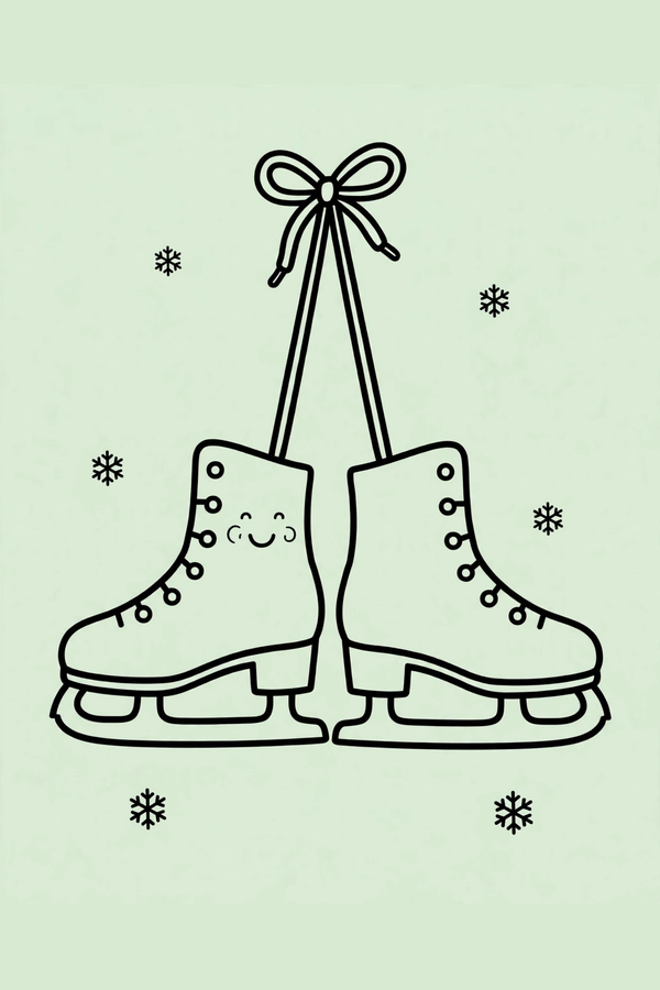 Ice Skates Hanging by Their Laces