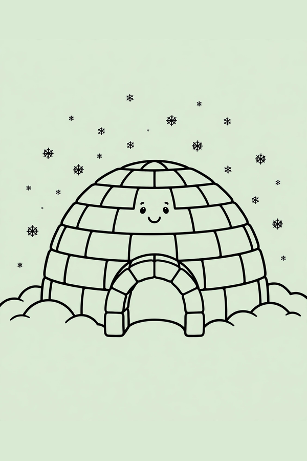 Igloo with a Round Doorway