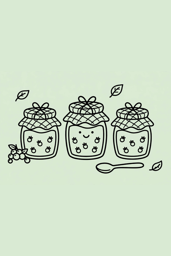 Jars of Homemade Berry Jam