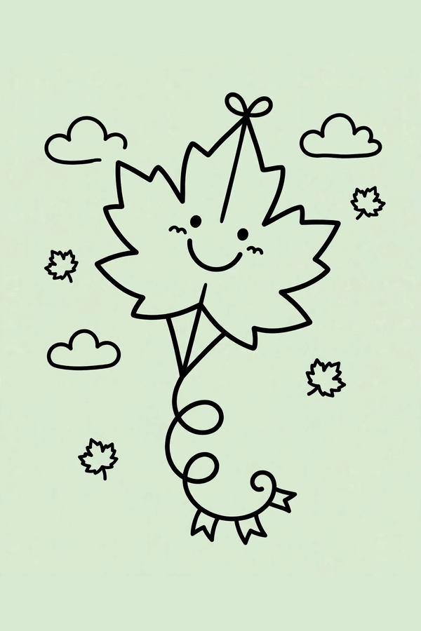 Leaf Kite Soaring High
