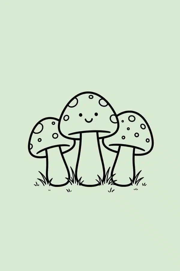 Mushroom Cottage Trio